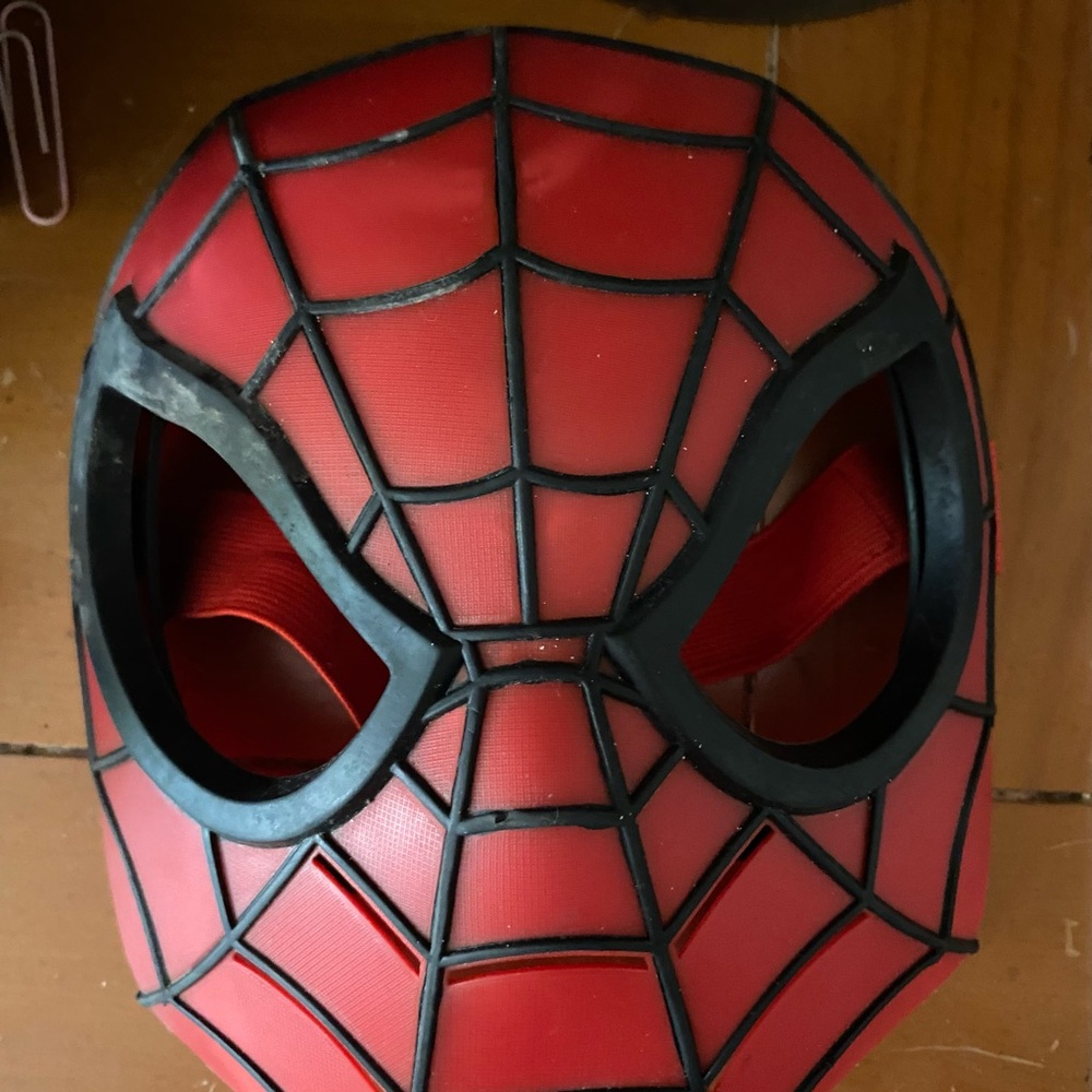 Spiderman Red and Black Superhero Costume Mask